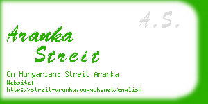 aranka streit business card